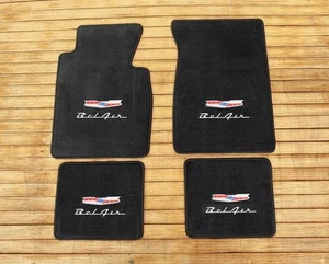 For Chevy bel air 150/210 Floor Mats Carpet Black  4pcs 1955-57 - Picture 1 of 2