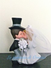 Cake topper porcellanaSPOSI BACIO PICCOLI matrimonio nozze decorazione torta