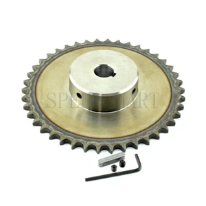 06B 36 40 Teeth Sprocket Bore 15-32mm Metal Pilot Motor Roller Chain Keyway - Picture 1 of 4