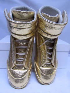 Maison Margiela Metallic Gold Cracked Future High EU41 US8 S37WS0262 - Picture 1 of 8