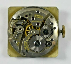 Vintage Helbros Hand Wind Mechanic 17J 74 Wrist Watch Movement Fancy Dial lot.e - Picture 1 of 2