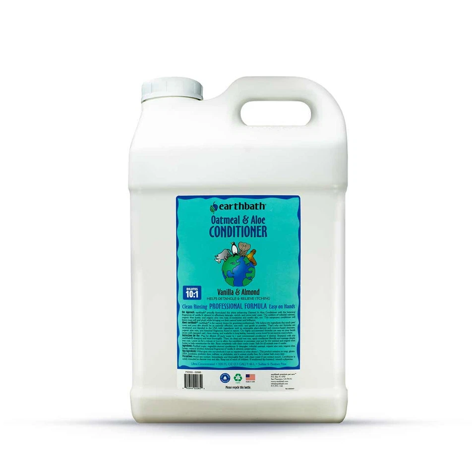 Earthbath Oatmeal & Aloe Pet Conditioner | Vanilla & Almond | 2.5Gallon | 320oz