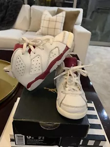 NIKE AIR JORDAN 6 RETRO BT OFF WHITE MAROON RED INFRARED 384667-116 9C - Picture 1 of 7