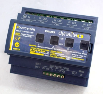 PHILIPS DYNALITE DDRC410FR RELAY CONTROLLER 100-240V - Image 1 of 4