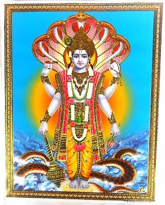 BILD Picture Vishnu   Hinduismus Prägedruck INDIEN India Poster 324 • 8.99€