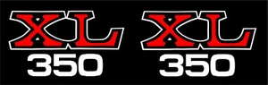 XL 350 1974 Side Cover Decals x 2 Black, Red and White - Bild 1 von 1