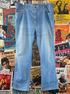 Vtg 80s Faded Light Wash Levi's Actions Jeans 40x29 Denim Jeans Mens 40" USA - Picture 1 of 10
