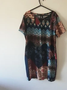 BOOHOO Dress Womens Size M Shift Short Sleeve Summer Light Cool Made Italy - Picture 1 of 17