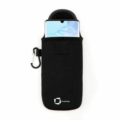 GENUINE INVENTCASE BLACK NEOPRENE POUCH CASE BAG FOR HUAWEI P30 PRO 2019 - Image 1 of 4