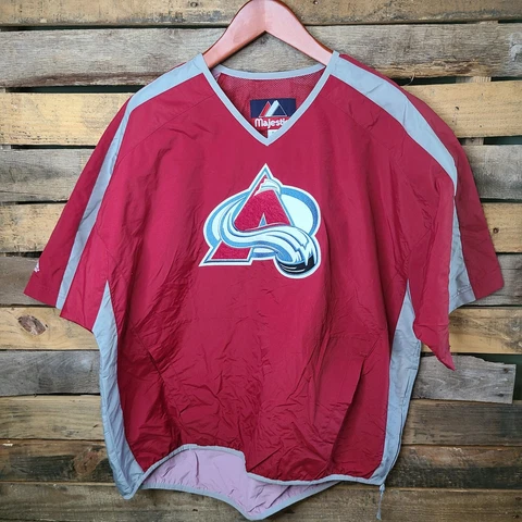 Colorado Avalanche Majestic Short Sleeve Pullover Mens Sz XL Cover