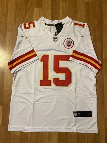 Men's Small Size Kansas City Chiefs Mahomes #15 White Jersey Free Shipping! Cover