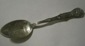 Antique Souvenir "City Hall Peoria ILL" Illinois Sterling Spoon, Watson - Picture 1 of 8