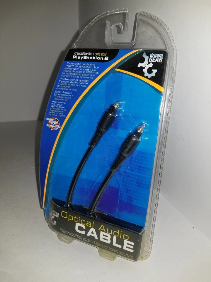 3FT Gold Plated Toslink Digital Optical Audio Cable For PS2  PS3  PS4 Xbox Wii U - Image 1 of 4