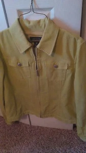 Jones of New York -Shatruce Green Corduroy Zip Jacket Sz M - Picture 1 of 1
