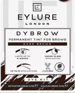 Eylure DYBROW Eyebrow Dye Kit, Dark Brown 5ml - Picture 1 of 2