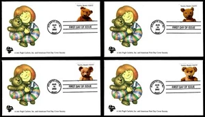 USA, SCOTT # 3653-3656, SET OF 4 PUGH CACHETS FDC COVERS TEDDY BEARS YEAR 2002 - Picture 1 of 5