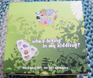 Lot of 4 NEW NIB Kiddi Cups mus with animals inside collector set Lion Panda Mon - Picture 1 of 3