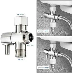 SOMDARTECH Leakproof T-Valve Adapter for Toilet Bidet #2 - Picture 1 of 2