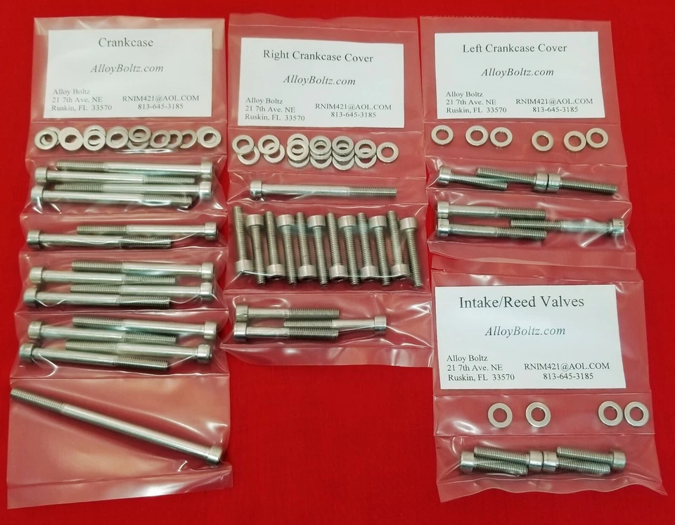 JUEGO DE TORNILLOS DE MOTOR DE ACERO INOXIDABLE PULIDO YAMAHA 1975-1976 TY175 Foto 1 de 1