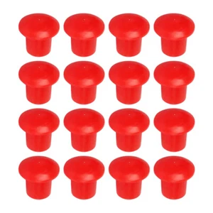 60 Pcs Mushroom Caps Safety Steel Protective Work Red Protector - Picture 1 of 10