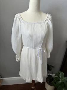 Shona Joy Mini Dress White Size 10 VGUC Cocktail Party Goddess Bridal - Picture 1 of 12
