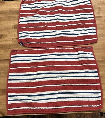 Набор из 2 красно-бело-синих полосатых наволочек Nautica - Изображение 1 из 4