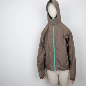 MAMMUT Dry-Tech braune wasserdichte Jacke Gr. L Full-Zip Kapuze leicht - Bild 1 von 15