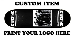 8,5x32,5 schwarz Skateboard weiß Specials Premium Ahornholz hochwertiges Deck - Bild 1 von 3