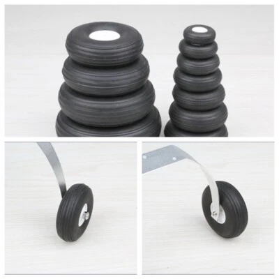 4x Klein Reifen & Rad für RC Auto Modell Flugzeug Rad Ersatz Material - Bild 1 von 4
