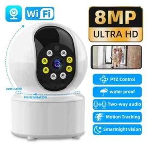 8MP Smart WiFi IP Camera Home Security Monitor PTZ Camera Auto Tracking Video - Picture 1 of 22