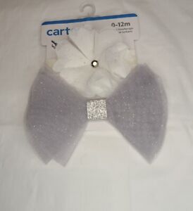 Carter's 2 Pack Baby Headbands Sparkly Bow And Flower