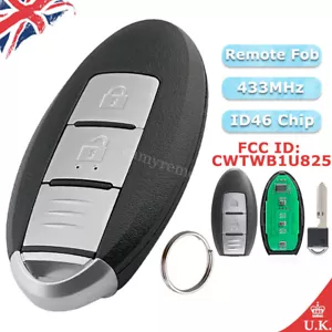 For 2013 2014 2015 2016 Nissan Micra Note Leaf Smart Key Fob 2B 433MHz ID46 Chip - Picture 1 of 7