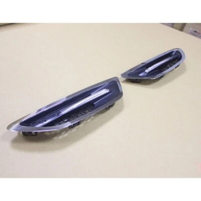 Chrome + Black Side Fender Lamp Air Vents Trim Cover LED Fit For BMW F10 M5 2015 Foto 1 de 4