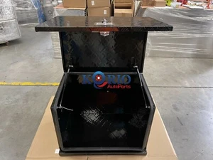 BLACK Aluminium Toolbox Caravan Ute Generator Fridge Tool Box 750L x 500W x 600H - Picture 1 of 9