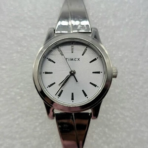 Timex Damenuhr 25mm Zifferblatt silberfarben Edelstahl Stretchband neue Batterie* - Bild 1 von 14
