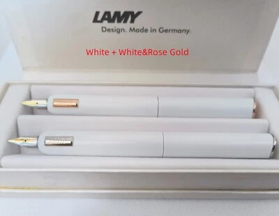 LAMY Dialog CC Series 14K Fountain Pen ( 1 white, 1 white-rose gold , in 1 box ) - Image 1 of 4