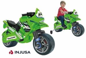 Moto enfant Kawasaki 6V verte - INJUSA - à partir de 3 ans