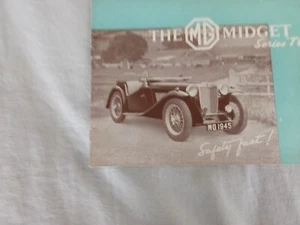 BROCHURE - MG SERIES TC THE MG MIDGET EXPORT EDITION RARE FACTORY - Picture 1 of 9