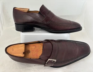 Avventura Men's Brown Slip-On Dress Shoes with Casual Strap Sz 9 M Made in Spain - Picture 1 of 9