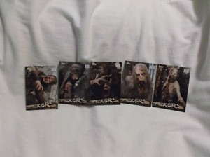 Walking Dead Season 6 WALKERS Trading Card Insert.  5 Cards. W-1,2,3,4,10.  VG+