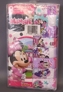 Minnie Mouse Girls Panties Underwear - 8-Pack SIZE 8 - Picture 1 of 4