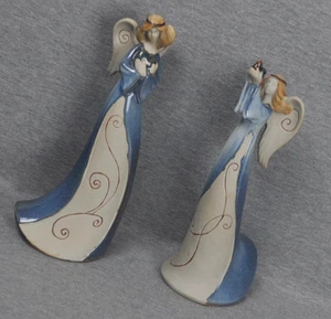 Faith At Home Christmas 10 Inch Ceramic Angels Lot Of 2 - Picture 1 of 22