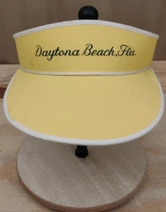 Vntg Daytona Beach Florida Fla. Visor Yellow - Picture 1 of 12