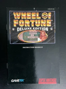 Wheel of Fortune Deluxe Edition Color SNES Super Nintendo nur Anleitung - Bild 1 von 2