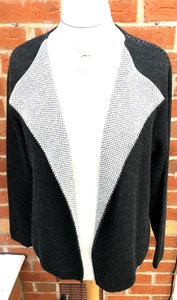 DEBENHAMS Size 16 Dark Grey Black Cardigan Tight Knit Xmas Wedding Excellent - Picture 1 of 7