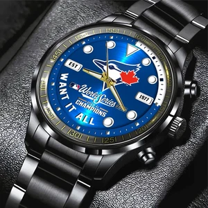 Reloj Toronto Blue Jay Serie Mundial 2025 Negro Acero Inoxidable - Imagen 1 de 4