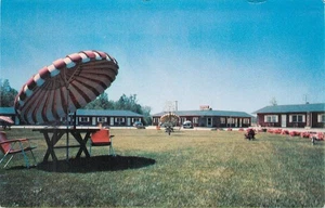 Vintage Cadillac Motel Tobacco Trail Photochrome Postcard Maryland - Picture 1 of 2
