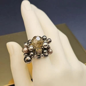 Damenring Edelstahl Perlen Größe 9 - Bild 1 von 14