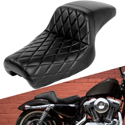 Driver Rider Passenger Two-up Seat For Harley Sportster XL Iron 883 1200 2004-23 - Image 1 of 4