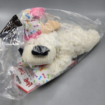 Lamb Chop Dog Plush Toy w/Birthday Hat - Squeaky Toy for All Dogs - BRAND NEW - Image 1 of 4